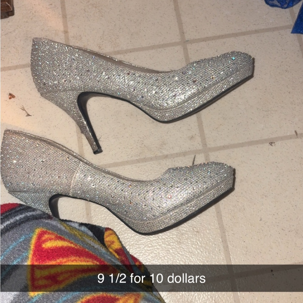 H&M Sparkling Silver Heels